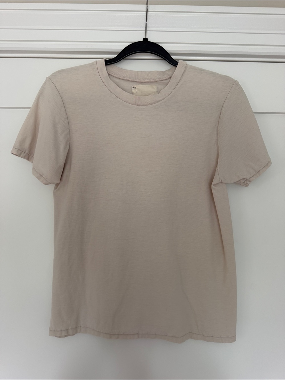 Classic Crew Neck Tee in Light Beige - Women’s Casual Shirt